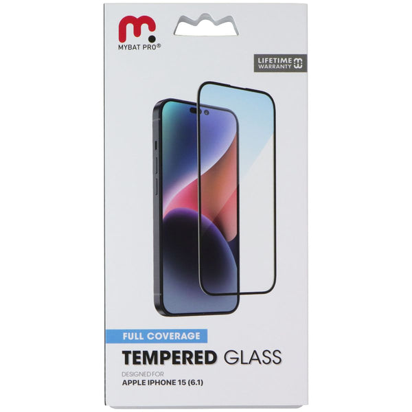 MyBat Pro Full Coverage Tempered Glass for Apple iPhone 15