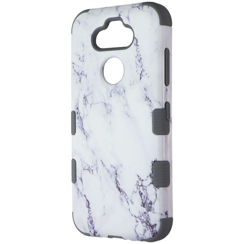 MyBat TUFF Dual Layer Case for LG K31 / Aristo 5 / Fortune 3 - White Marble