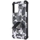 Mybat Sturdy Case with Stand for Samsung Galaxy A72 5G - Gray/Black Camouflage