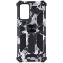 Mybat Sturdy Case with Stand for Samsung Galaxy A72 5G - Gray/Black Camouflage