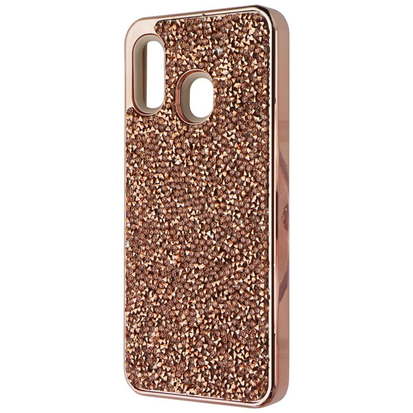 MyBat Encrusted Rhinestones Hybrid Case for Samsung Galaxy A20 - Gold Glitter