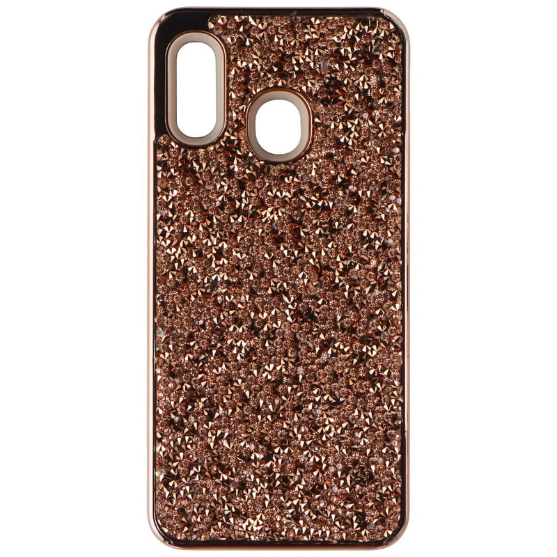 MyBat Encrusted Rhinestones Hybrid Case for Samsung Galaxy A20 - Gold Glitter