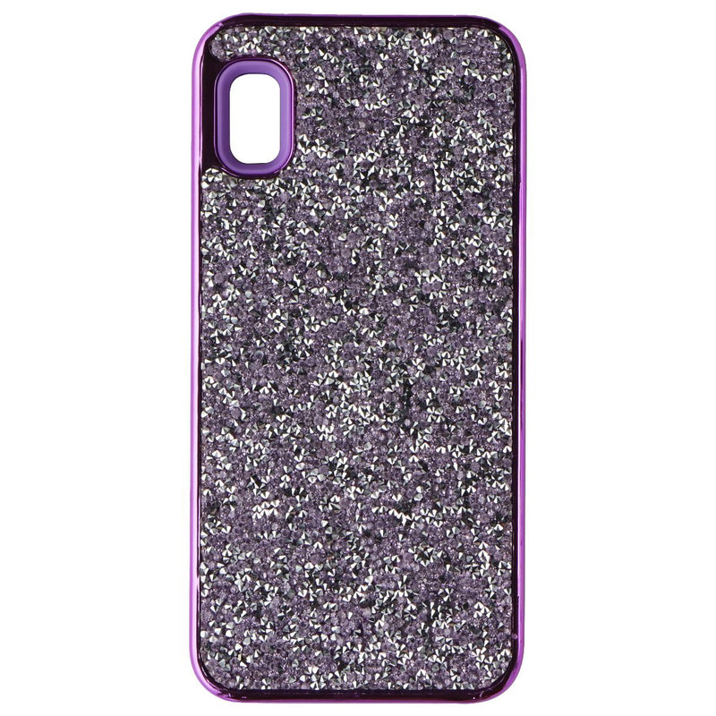 MyBat Encrusted Rhinestones Hybrid Case for Samsung Galaxy A10e - Purple Glitter