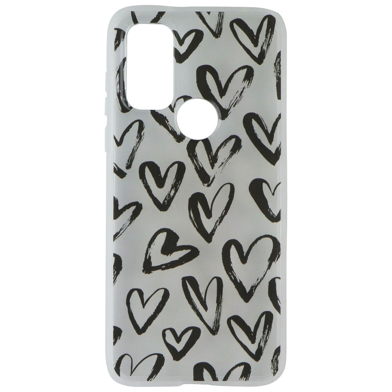 MyBat Pro Mood Series Hard Case for Motorola Moto G Pure - Clear/Black Hearts