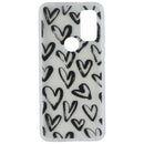 MyBat Pro Mood Series Hard Case for Motorola Moto G Pure - Clear/Black Hearts