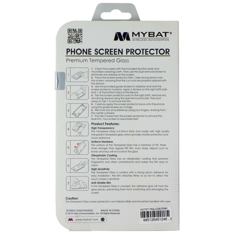 Mybat Premium Tempered Glass Phone Screen Protector for Motorola Moto E4 - Clear