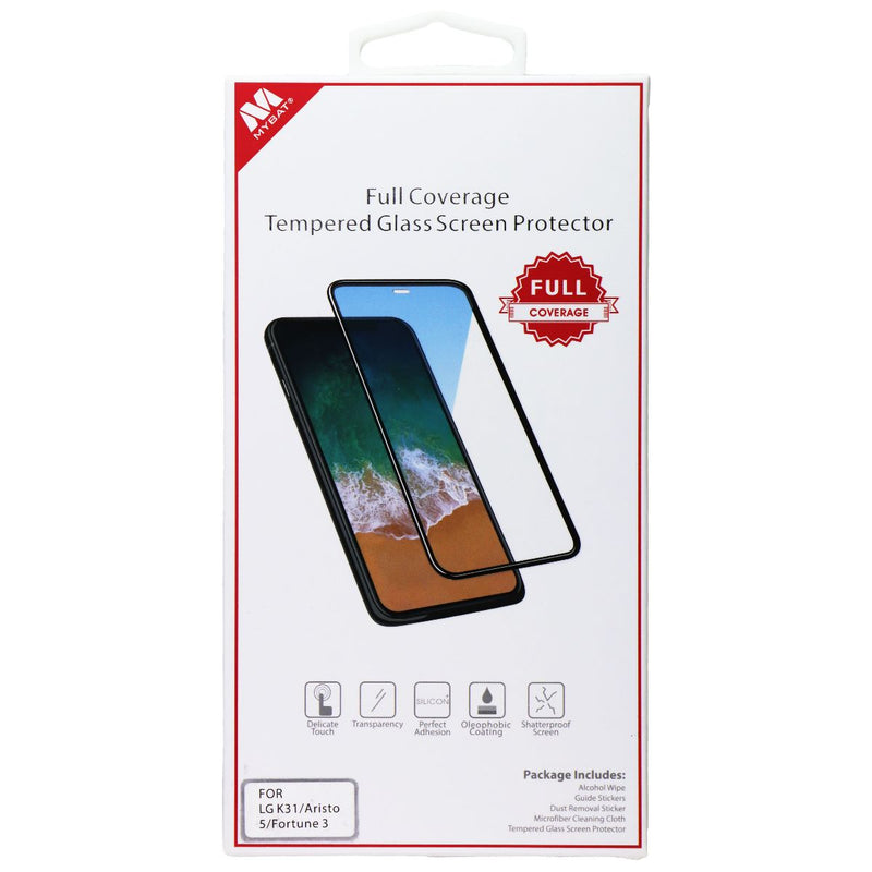 Mybat Full Coverage Tempered Glass Protector for LG K31/Aristo 5/Fortune 3