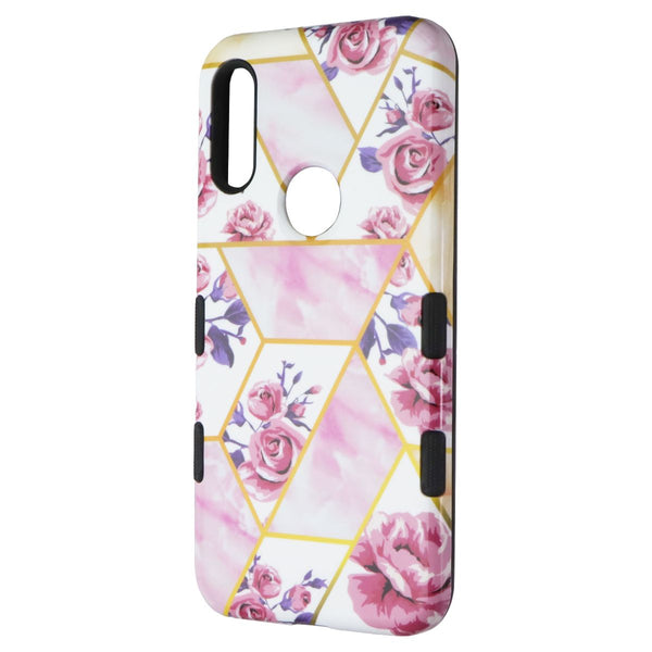 MyBat Premium Dual Layer Case for Motorola Moto E 2020 - Geometric Pink Flowers