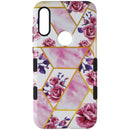 MyBat Premium Dual Layer Case for Motorola Moto E 2020 - Geometric Pink Flowers