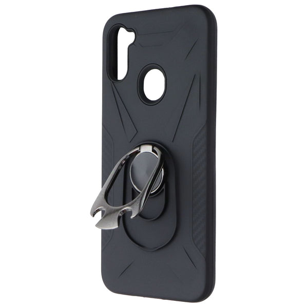 MyBat PopTop Series Ring Stand Dual-Layer Case for Samsung Galaxy A11 - Black