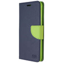 Mybat MyJacket Wallet Crossgrain Series Case for LG K40 - Blue and Green Leather