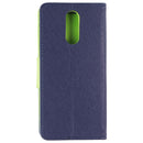 Mybat MyJacket Wallet Crossgrain Series Case for LG K40 - Blue and Green Leather