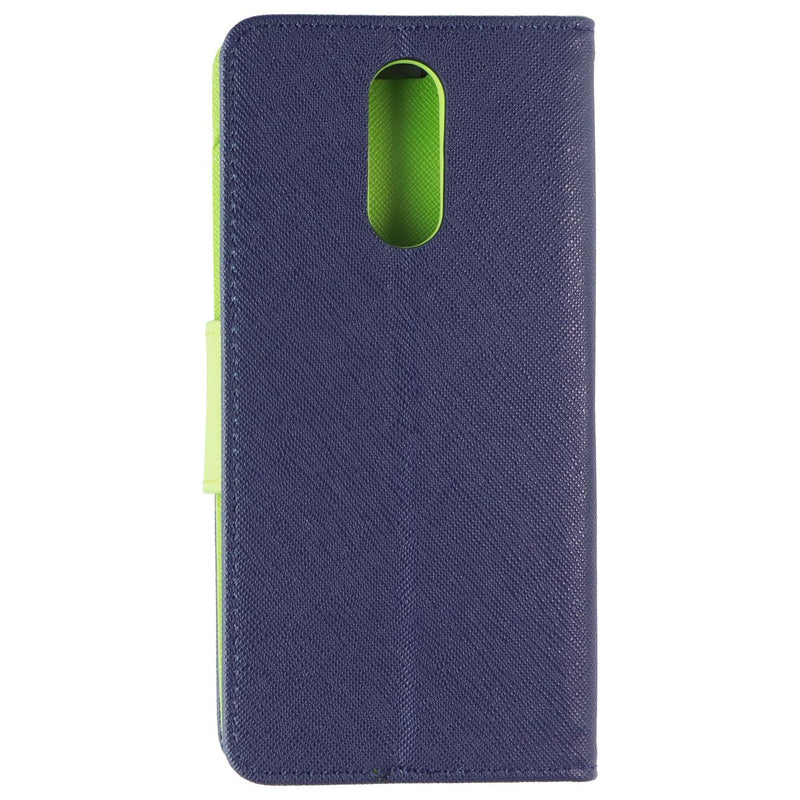 Mybat MyJacket Wallet Crossgrain Series Case for LG K40 - Blue and Green Leather