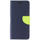 Mybat MyJacket Wallet Crossgrain Series Case for LG K40 - Blue and Green Leather