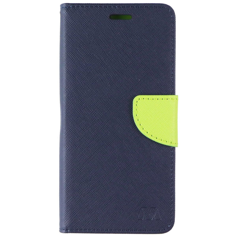 Mybat MyJacket Wallet Crossgrain Series Case for LG K40 - Blue and Green Leather