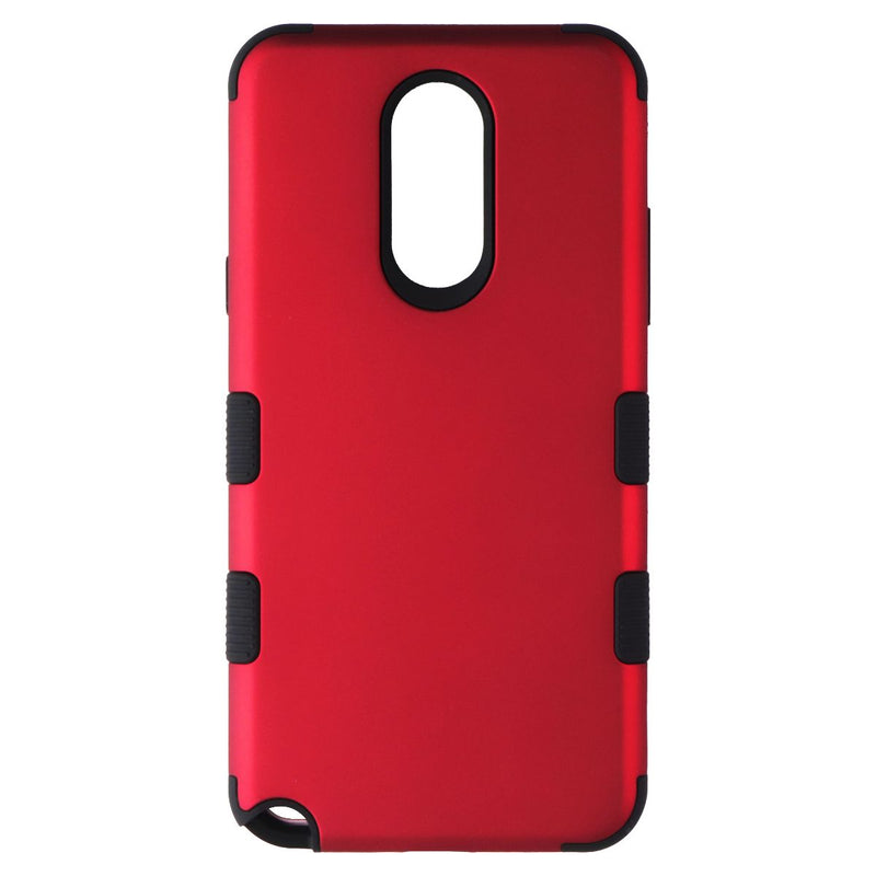 MyBat Tuff Hybrid Series Case for LG Stylo 5 - Titanium Red/Black