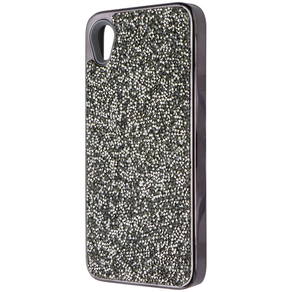 Mybat Encrusted Rhinestones Hybrid Case for Motorola Moto E6 - Gun Metal