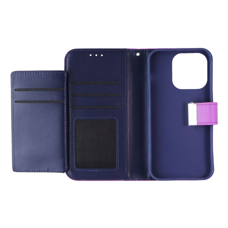 MyBat Pro MyJacket Xtra Series Wallet Case for Apple iPhone 15 Pro - Purple/Blue