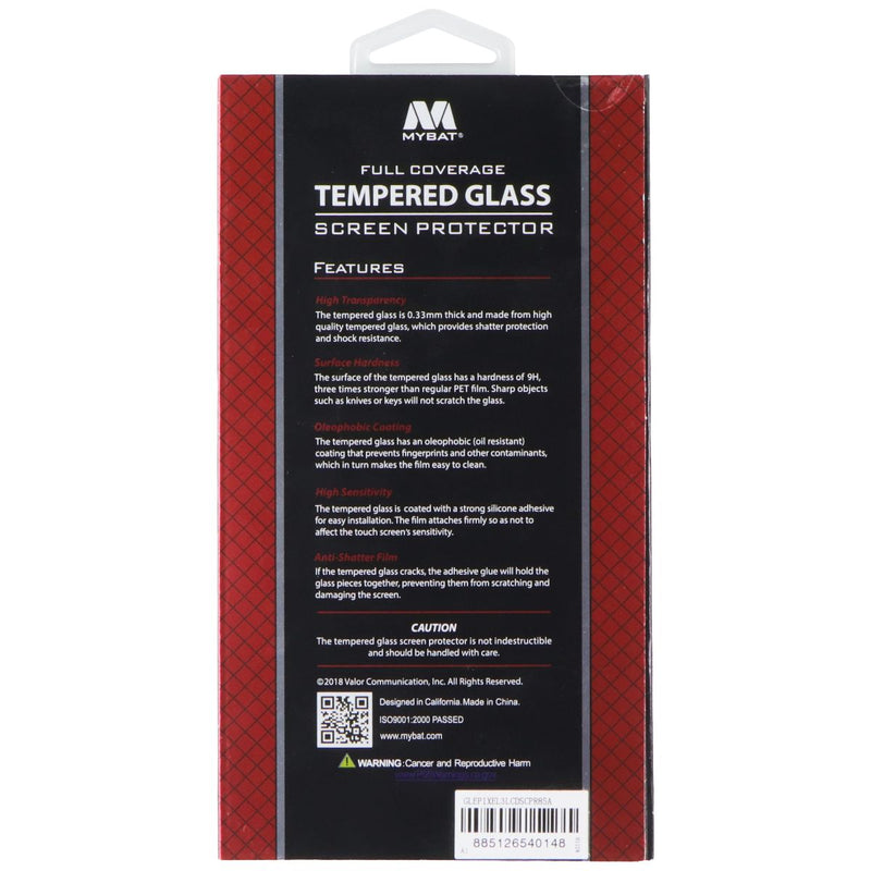 MyBat Full Coverage 9H Tempered Glass Screen Protector for Google Pixel 3