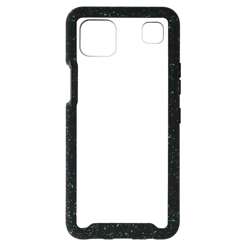 MyBat Full-Body Rugged Clear Bumper Case for LG K92 (5G) - Black/Green Speckle