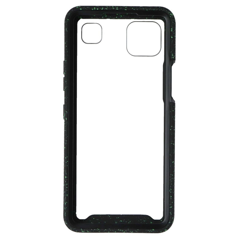 MyBat Full-Body Rugged Clear Bumper Case for LG K92 (5G) - Black/Green Speckle