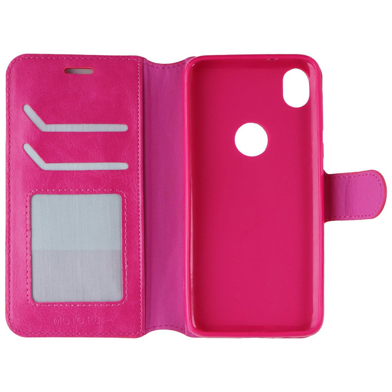MyBat MyJacket Wallet Element Series Case for Motorola Moto E6 - Pink Leather