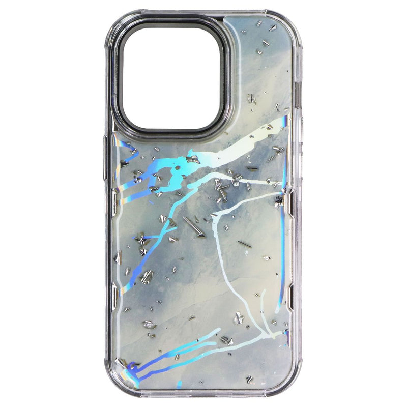 MyBat Pro Tuff Series Case for Apple iPhone 14 Pro - Blue Marbling / Silver