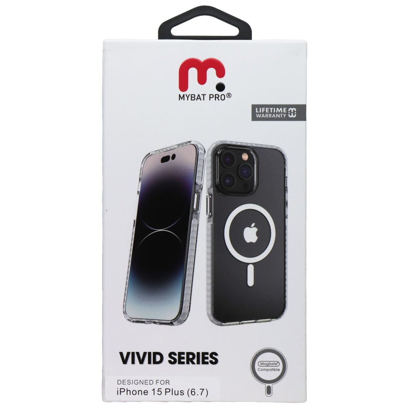 MyBat Pro Vivid Series Case for MagSafe for Apple iPhone 15 Plus - Clear/White