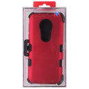 MyBat Dual Layer Case & Holster for Motorola Moto G6 Play - Red/Black