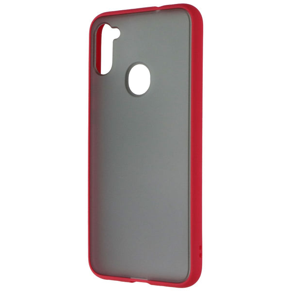 MyBat Frost Hybrid Series Case for Samsung Galaxy A11 - Smoke / Red