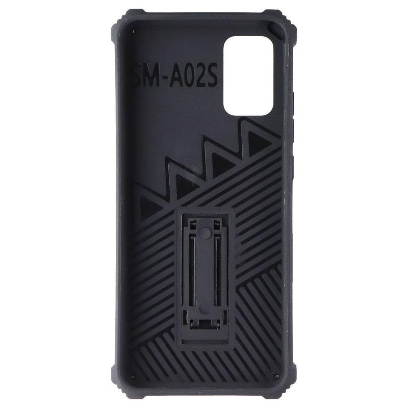 MyBat Sturdy Hybrid Protector Cover (with Stand) for Samsung Galaxy A02s - Black