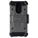 Mybat 3-in-1 Kinetic Hybrid Case / Holster / Glass Combo for LG K40 - Gray