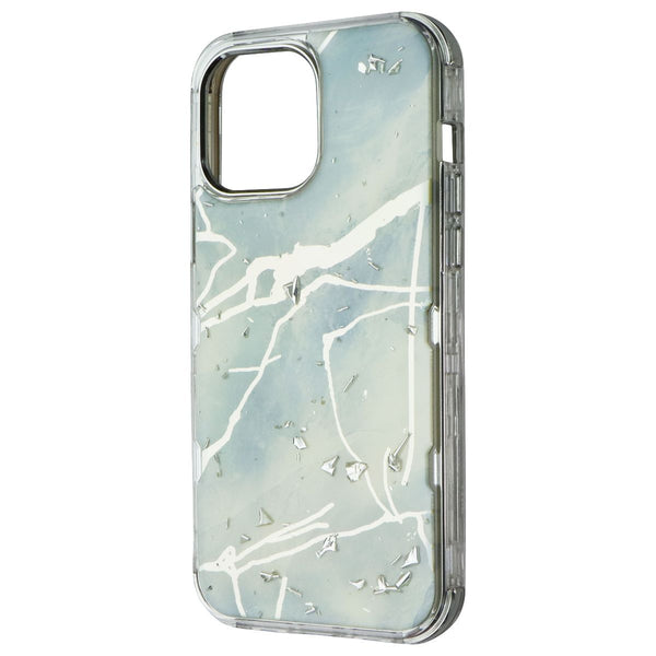MyBat TUFF Hybrid Phone Protector Cover for  iPhone 13 Pro Max - Silver Marble