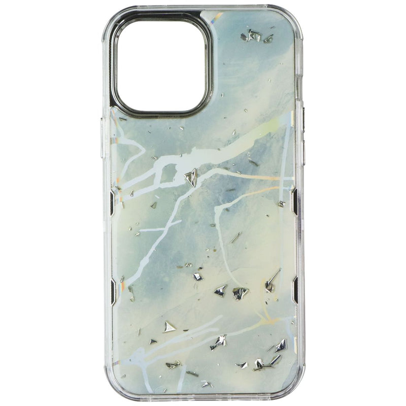 MyBat TUFF Hybrid Phone Protector Cover for  iPhone 13 Pro Max - Silver Marble