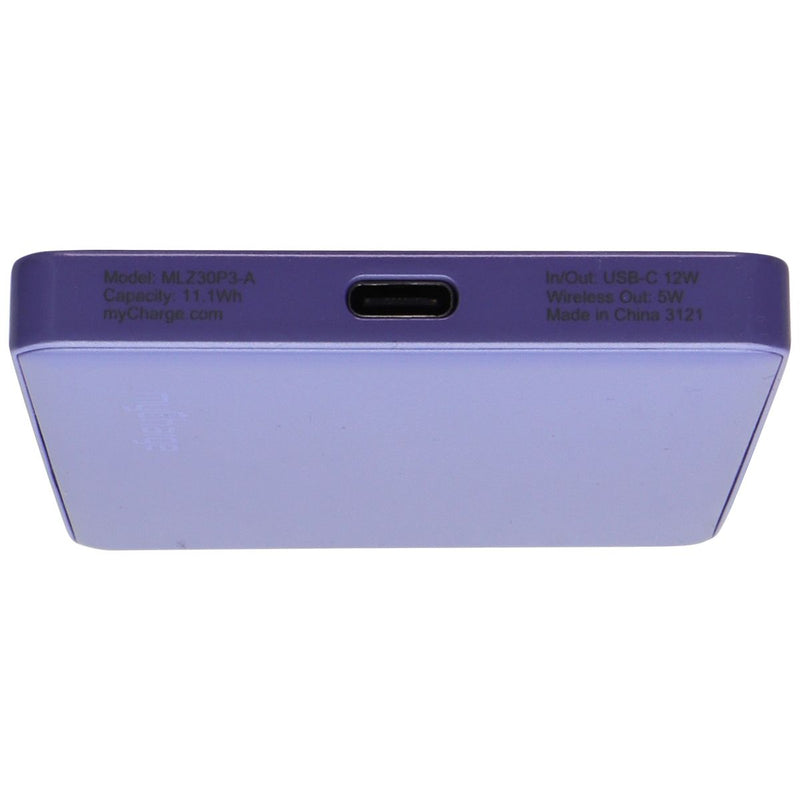 MyCharge Mag-Lock Magnetic 3,000mAh Powerbank for MagSafe iPhones - Purple