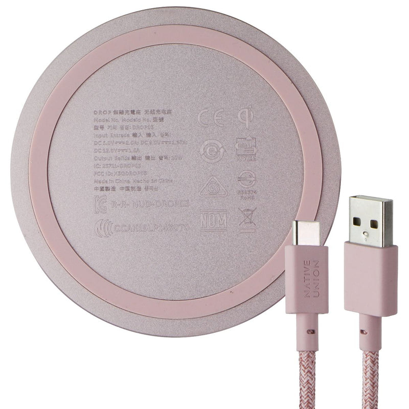 Native Union (10W) Drop Wireless Charging Pad - Rose