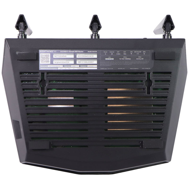 NETGEAR Nighthawk AX2400 Dual-Band WiFi 6 Router w/NETGEAR Armor (RAX29) 3.0 USB