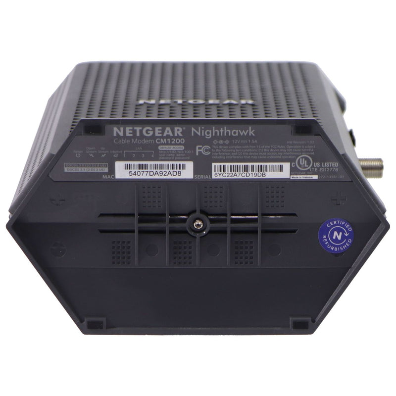 NETGEAR Nighthawk Multi-Gig DOCSIS 3.1 Cable Modem (CM1200) - Black