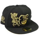 New Era 59FIFTY Baltimore Orioles MLB Fitted Hat - Size 7 1/4 - Tiger Black/Gold