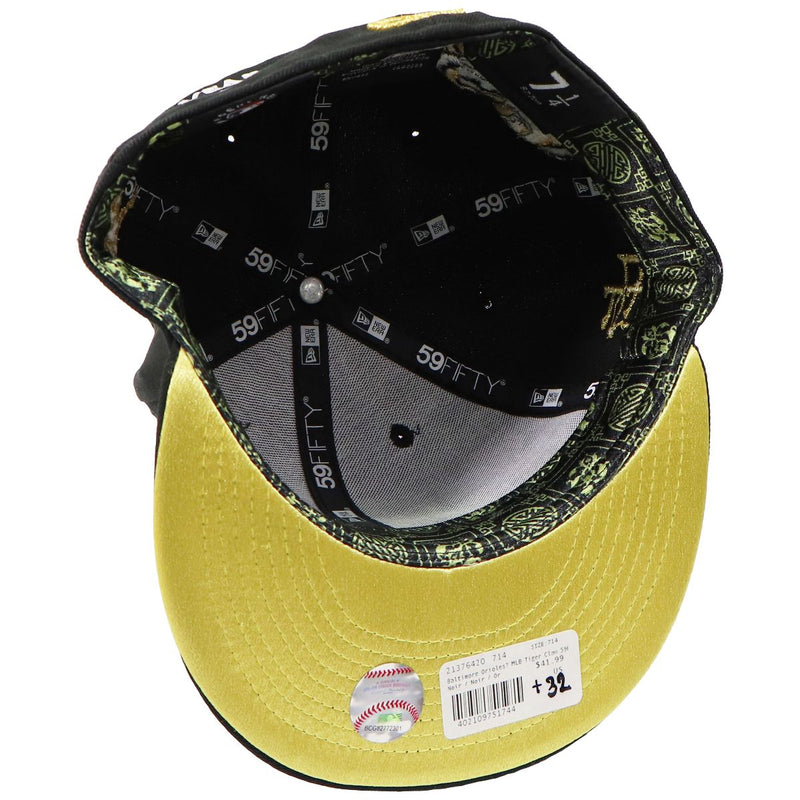New Era 59FIFTY Baltimore Orioles MLB Fitted Hat - Size 7 1/4 - Tiger Black/Gold