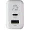 Nimble Wally Duo (32W) Dual-Port (USB-C and USB-A) Wall Charger - Polar White