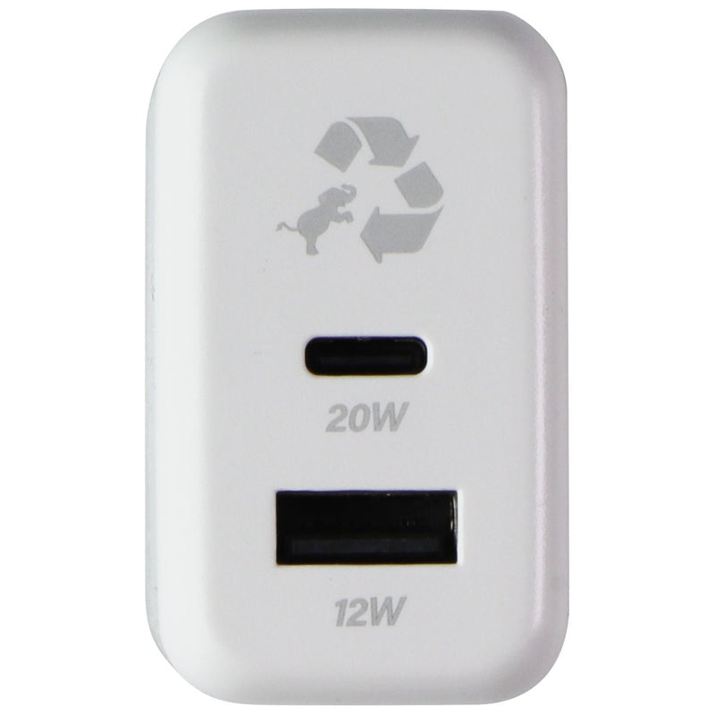 Nimble Wally Duo (32W) Dual-Port (USB-C and USB-A) Wall Charger - Polar White