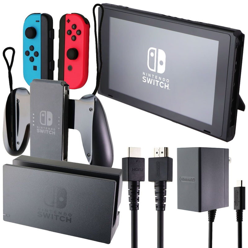Nintendo Switch Console Bundle w/ Joy-Cons HAC-OO1(-O1) Animal Crossing Red/Blue