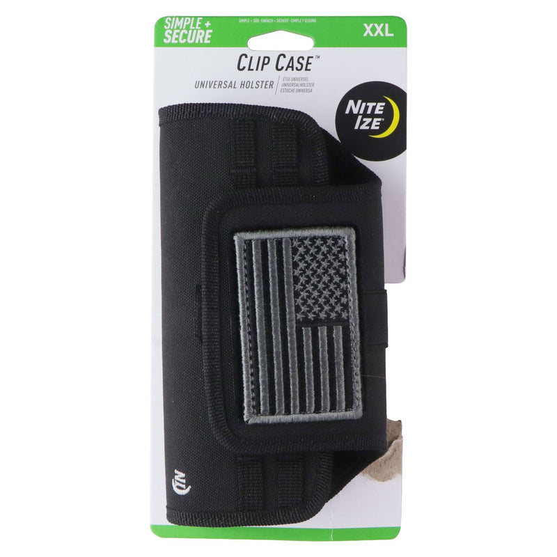 Nite Ize Horizontal Clip Case Universal Holster (XXL) - Black/USA Patch