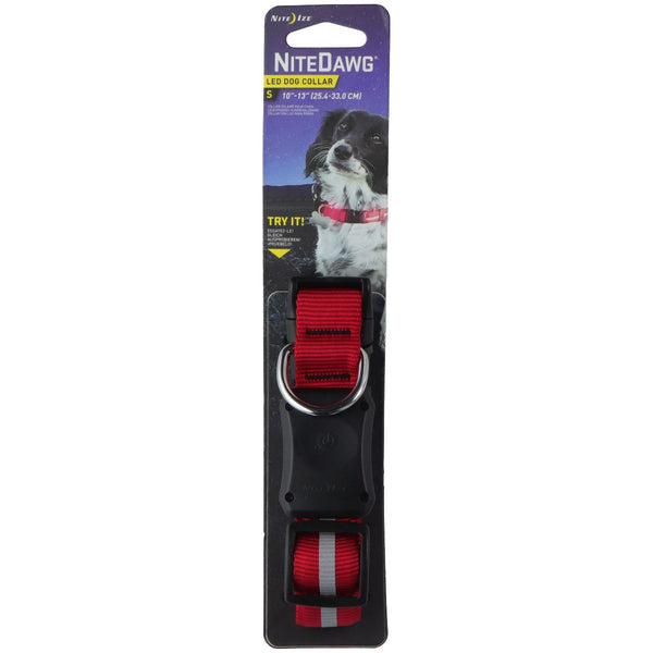 Nite-Ize NiteDawg LED Dog Collar (Small, 10-in to 13-in Neck Size) - Red/Black