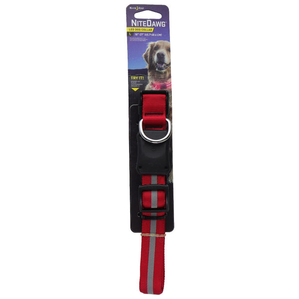 Nite Ize NiteDawg LED Dog Collar - Size: 18-27-inch - Red