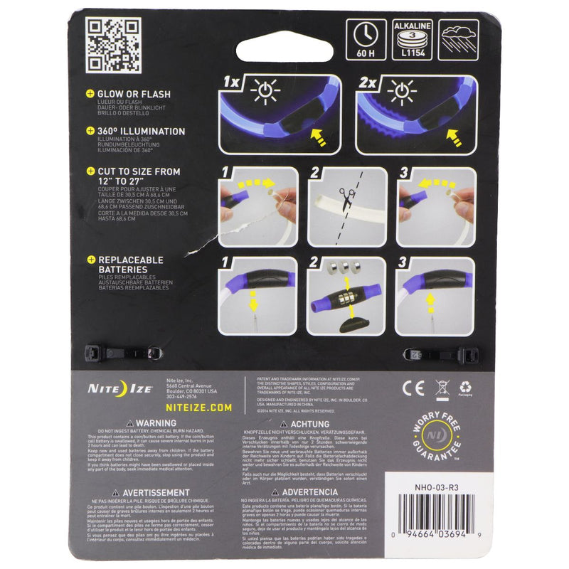 Nite-Ize NiteHowl LED Safety Necklace for Dogs - Clear/Blue