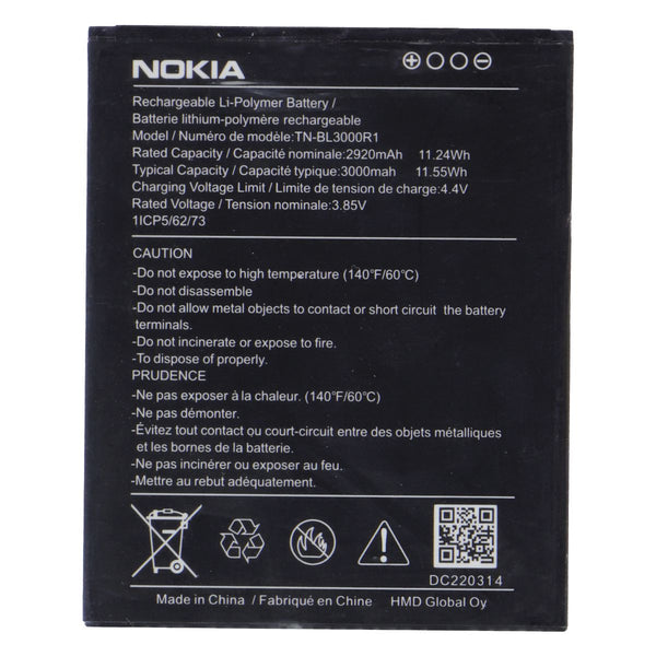 Nokia 3.85V 2920mAh Rechargeable Li-Polymer Battery (TN-BL3000R1)