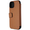 Nomad Modern Leather Folio Case for MagSafe for iPhone 15 - English Tan