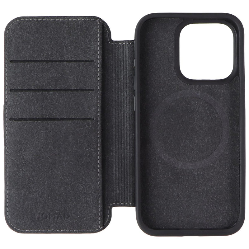 Nomad Modern Leather Folio Case for MagSafe for iPhone 15 Pro - Black